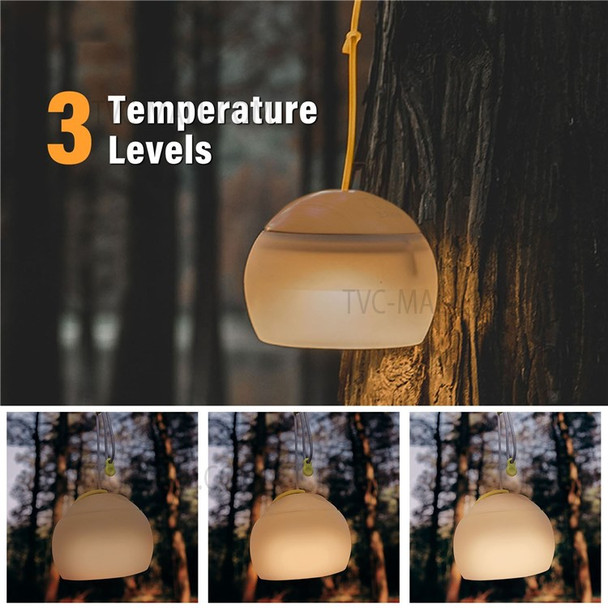 LED Camping Lantern USB Charging Adjustable Portable Night Light Outdoor Light for Home Garden Decor - Khaki