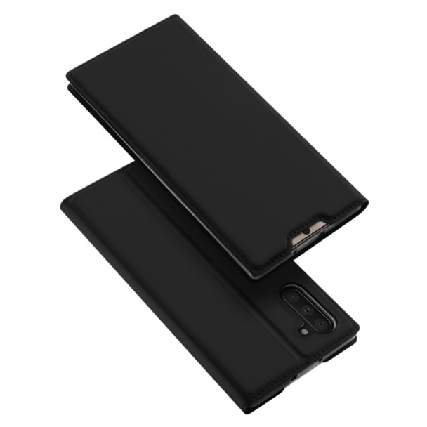 DUX DUCIS Skin Pro Series Horizontal Flip PU + TPU Leather Case with Holder & Card Slots for Galaxy Note 10(Black)