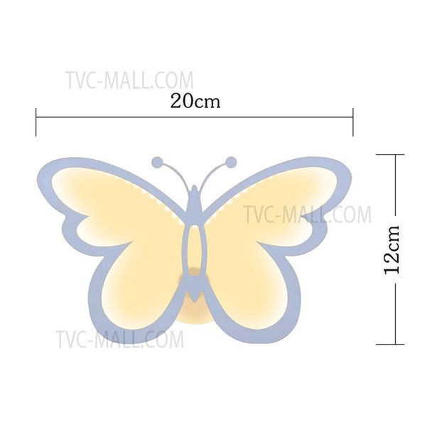 Modern LED Wall Sconce Lighting Fixture Lamp 12W Butterfly-Shaped Indoor Wall Light for Living Room Bedroom Hallway Decor - Warm White