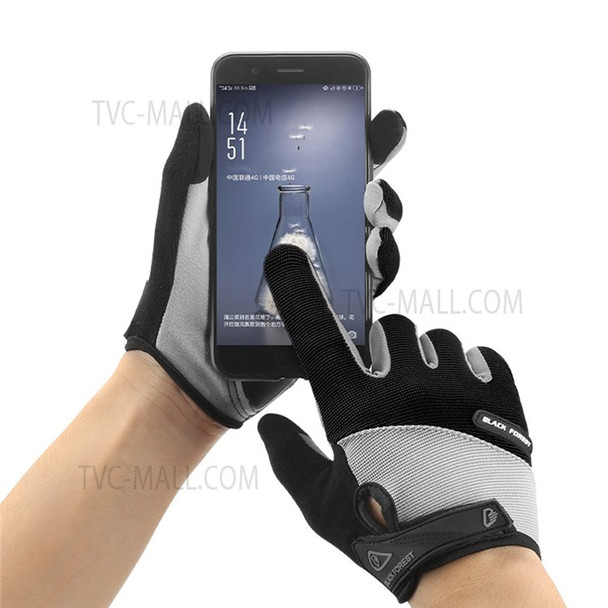KYNCILOR A0056 One Pair Cycling Gloves Biking Gloves for Men Women Outdoor Full Finger Workout Gloves Sensitive Touch Screen Function Hiking Camping Gloves - Black//M