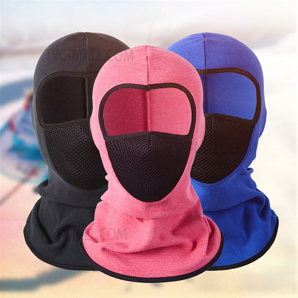 Outdoor Motorcycle Cycling Windproof Balaclava Breathable Mesh Face Mask Neck Warmer - Sapphire