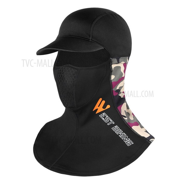 WEST BIKING YP0201302 Winter Thermal Cycling Cap Sports Scarf Balaclava Bicycle Face Mask Headwear - Camouflage/Black