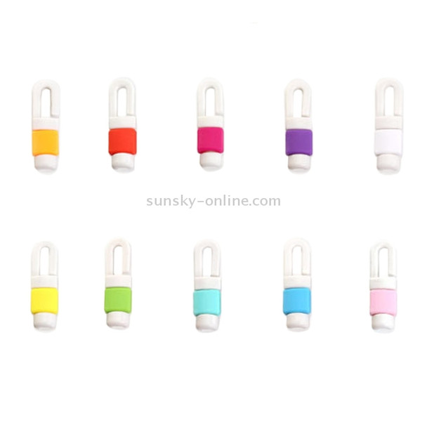 100 PCS Earphone Headphone Wire Cable Line Protective Cover Winder Cord Wrap Organizer, Random Color Delivery