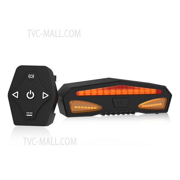 Bike Tail Light Turn Signals USB Rechargeable Wireless Bicycle Rear Light with 3 Lighting Modes