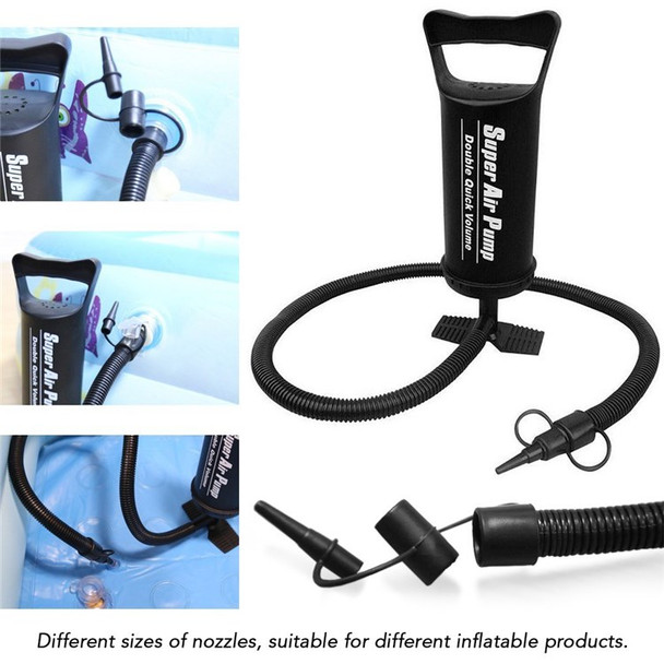 Manual Air Pump Solid Durable Plastic Hand Pull Pump Lightweight Double Action Hand Pump for Inflatable Boat Pool Pad