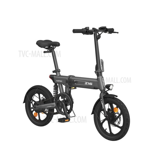 HIMO Z16 Folding Electric Bicycle 250W Motor 80km Range Max Speed 25km/h Removable Battery IPX7 Waterproof Smart Display Dual Disc Brake Global Version E-bike - Grey