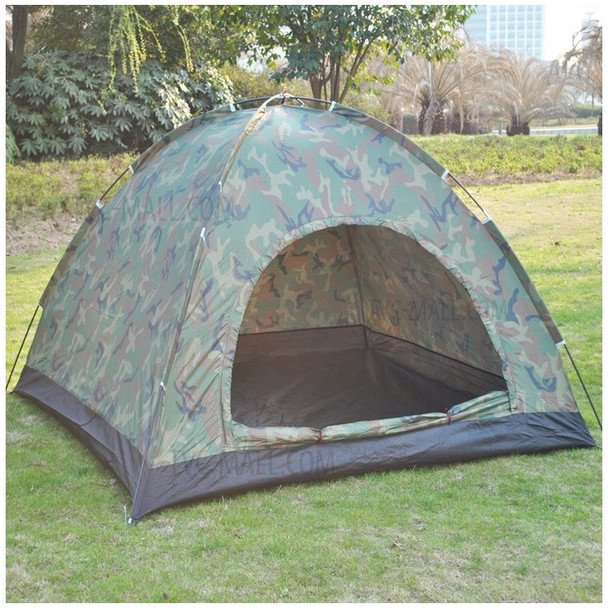 Portable Camouflage Tent 3-4 People Waterproof Outdoor Camping Tent