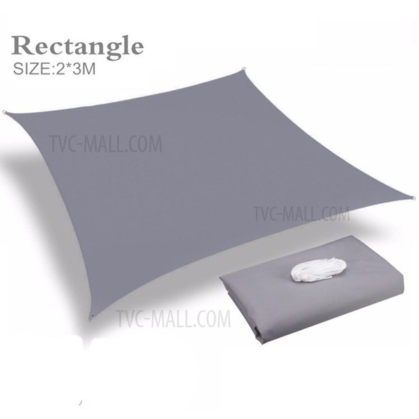 Waterproof Sun Shelter Beach Camping Patio Pool Awning Tent Shelter - Grey/Rectangle/Size: 2 x 3m - Grey//Rectangle/Size: 2 x 3m