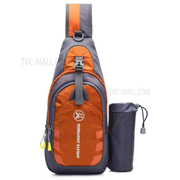 Men Women Chest Crossbody Bag Sling Backpack Travel Sports Gym Daypack Shoulder Bag - Orange