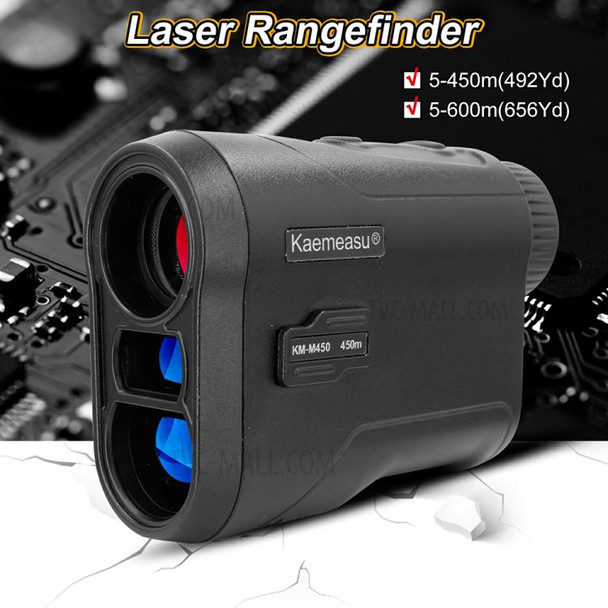 KAEMEASU Battery Powered Laser Rangefinder Distance Meter Portable Telescope for Golf Hunting - KM-M450