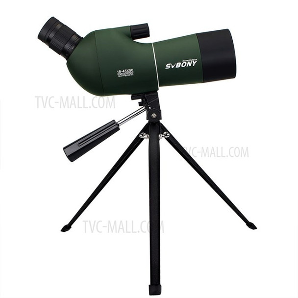 SVBONY F9308A SV28 Spotting Scope Zoom 15-45X Telescope Waterproof Long Range Monocular - Army Green
