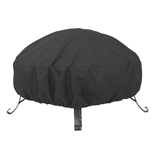 Outdoor Patio Fire Bowl Cover Waterproof 210D Oxford Cloth Round Fire Pit Cover (122x46cm)