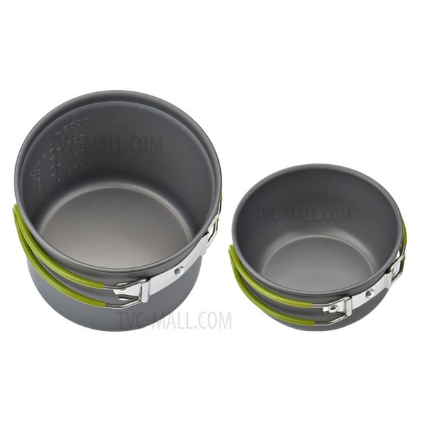 DS-101 Camping Hiking Foldable Cookware Set Pot Pan