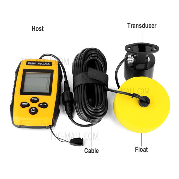 RZ TL88E Ultrasonic Fish Finder Sonar Cable Fish Finder Wired Fish Depth Finder Sonar Sensor Transducer for Boat Fishing Sea Fishing