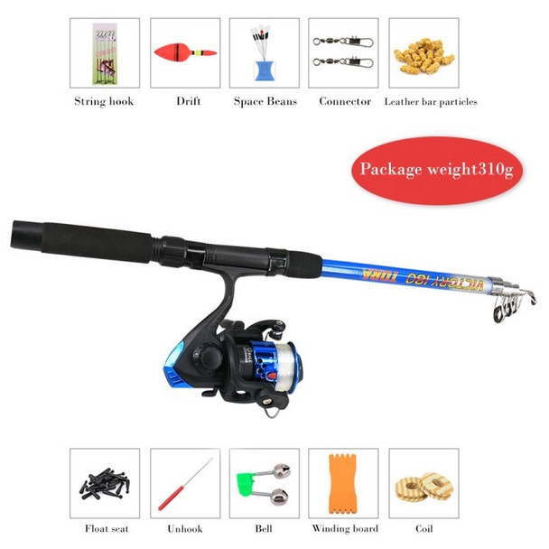 Super Lightweight Fishing Rod Wheel Set Adjustable Telescoping Fishing Pole with Accessories for Beginner