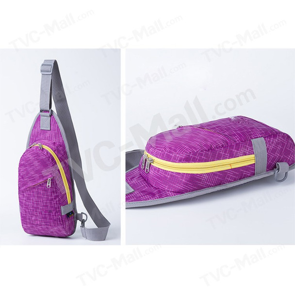 Outdoor Travel Sling Bag Satchel Chest Pack - Purple