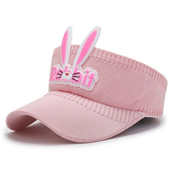 Kids Toddler Baby Sun Visor Hat Baseball Cap Cute Peaked Cap Outdoor Summer Sun Hat - Rabbit / Pink