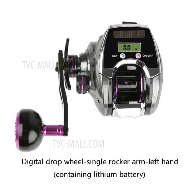 DEUKIO Digital Display 6+1BB 10kg Fishing Reel Solar Charging 8.0:1 Line Counter Fishing Spool - Left Hand