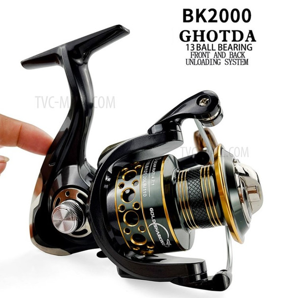 Spinning Fishing Reel 5.2:1/4.7:1 13BB High-Speed Smooth Powerful Fishing Spool - BK2000