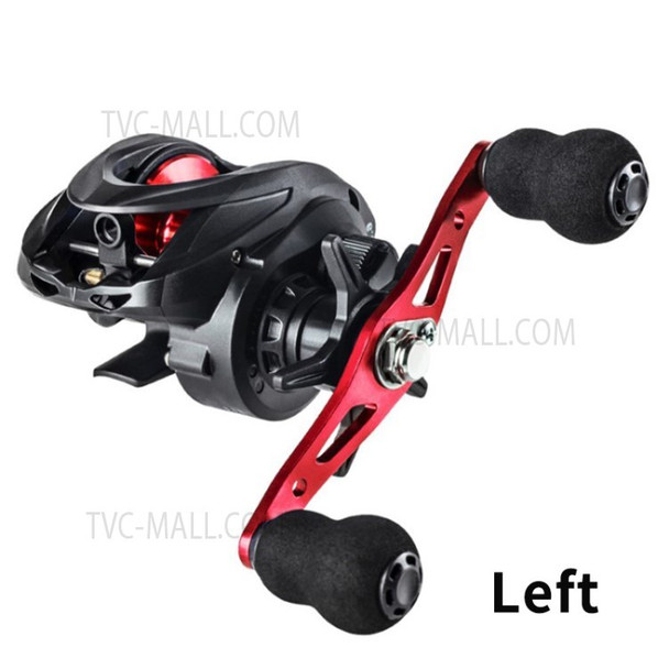 AC 6.3:1 High-quality Strong Fishing Wheel Spinning Fishing Reel Baitcasting Reel - Red/Left