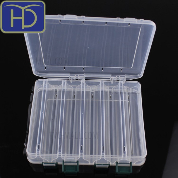 Double-layer Lure Box Fishing Gear Box Double-sided Fishing Accessories - Transparent / Size: L