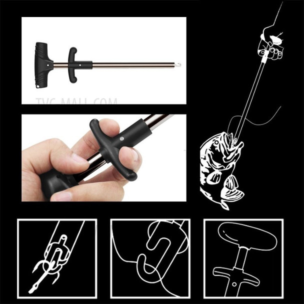 Durable Fishing Hook Remover with Squeeze Puller Handle Practical Fishing Hook Extractor Puller Fish Hook Tool - Black