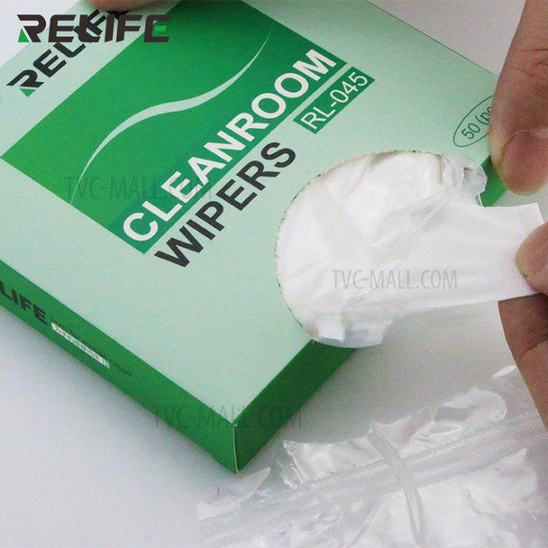 RELIFE RL-045 50Pcs/Bag Pull Type Anti-static Dust-free Cloth for Phone Repair Wiper Cleaner