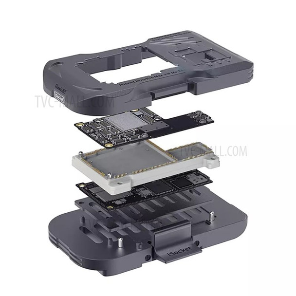 QIANLI iSocket PCB Testing Fixture for iPhone 11/11 Pro/Pro Max Motherboard Layered Testing Frame