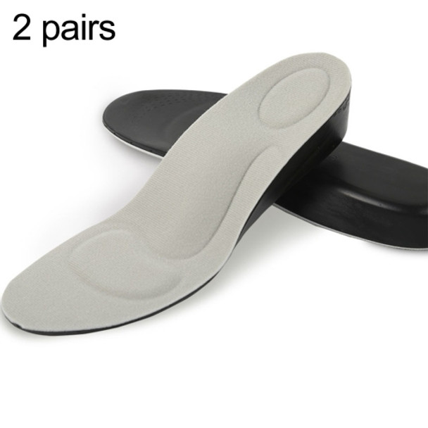 2 Pairs 2.5cm PU Breathable Sport Height Increase Insoles, Size: S