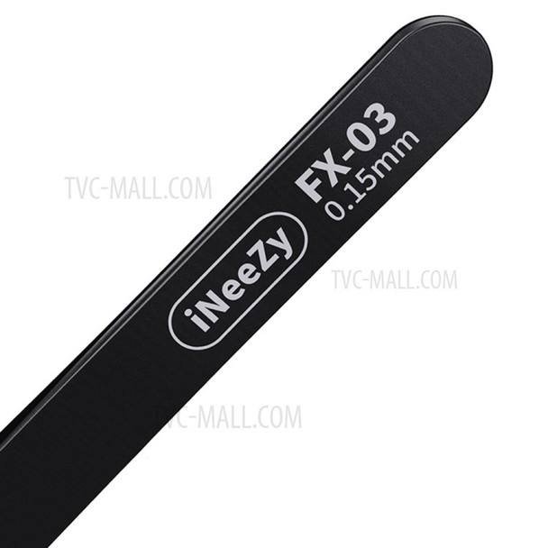 QIANLI INEEZY FX-03 0.15mm Fine Type Hand-polished Non-magnetic Precision Stainless Steel Tweezers for Jump Wire