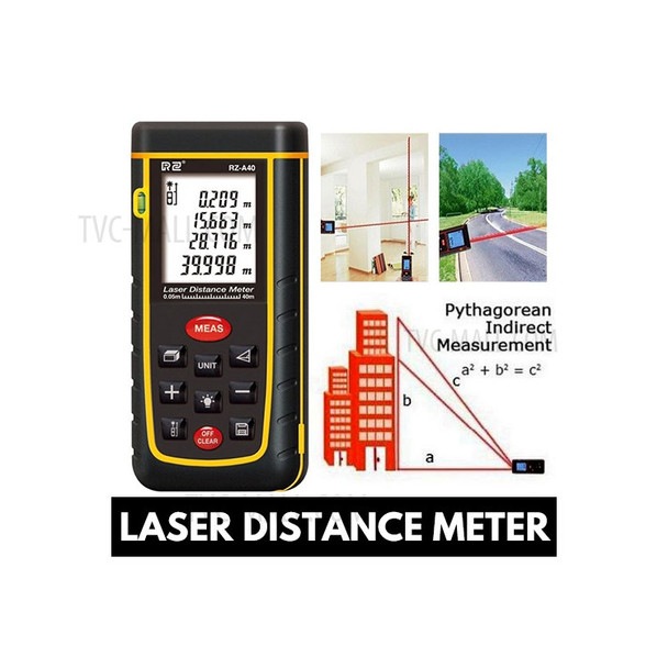 80M Laser Distance Meter Handheld Digital Range Finder Distance Meter Measure Test Tool - Black