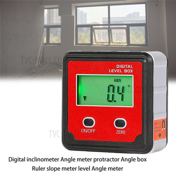 LCD Digital Inclinometer Electron Goniometers 4X90 Degree Magnetic Base Digital Protractor Angle Finder