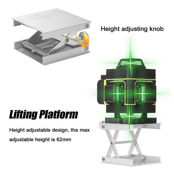 Aluminum Alloy Bracket Base 360-degree Rotatable 1/4'' Interface Fine Adjustment Tripod Stand for Laser Level - Type:1