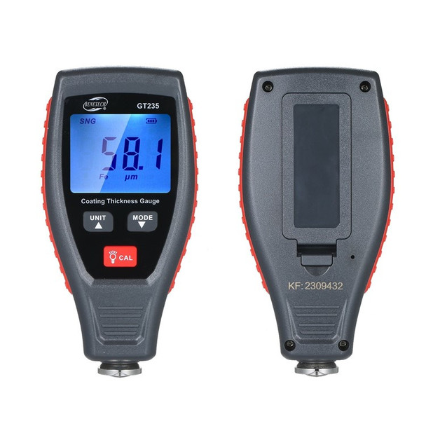 BENETECH GT235 LCD Car Paint Coating Thickness Detector Handheld Coating Thickness Tester with Pouch Calibration Substrates Calibration Coating Film