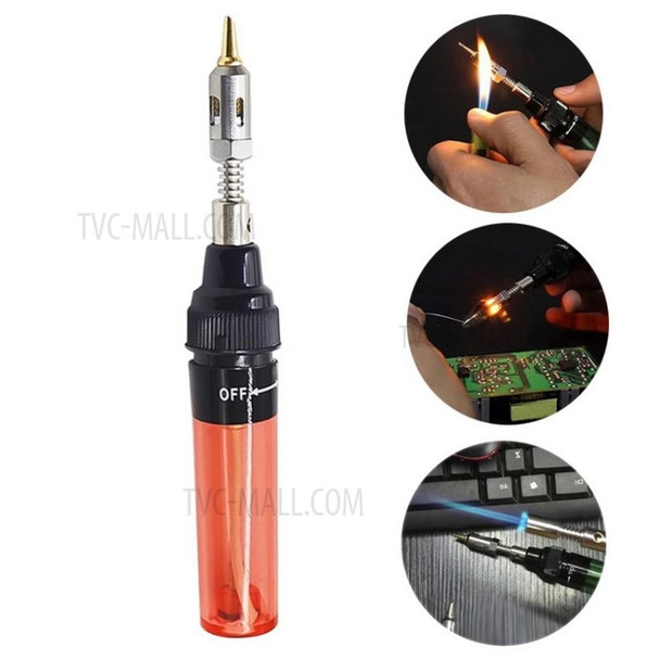 13Pcs/Set MT-100 Welding Pen Burner Blow Torch Butane Gas Torch - Red