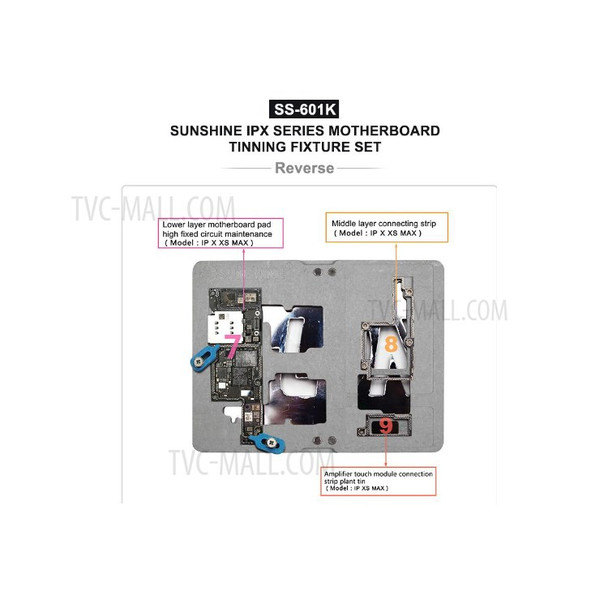 G-LON SS-601K Double-Sided Motherboard Tinning Fixture Repair Tool Set for iPhone XS Max / XS / X