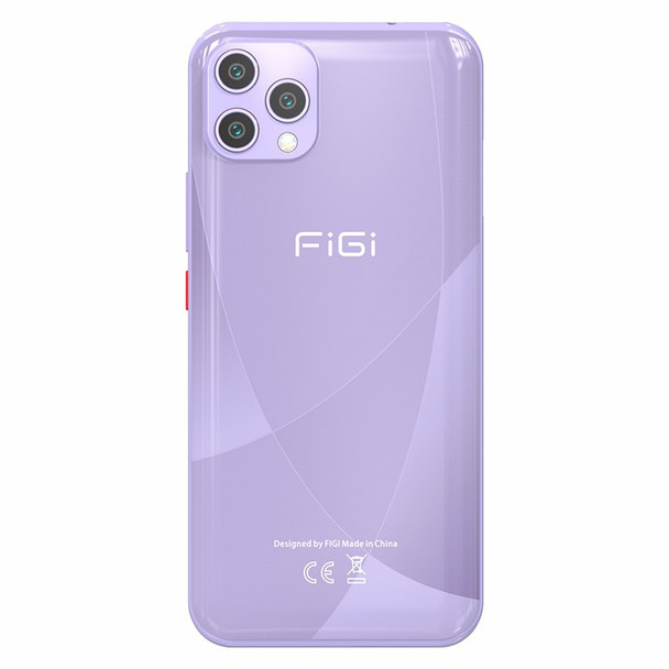 FIGI NOTE 1S 4+128GB 4G Helio P60 8-Core 6.6-Inch Processor Smartphone [with Fingerprint Identification] Facial Unlock 13MP Triple-Lens Rear Camera [EU Plug] - Pale Purple