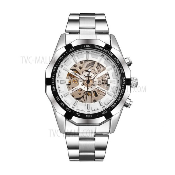 Men Watch Luxury Automatic Mechanical Wrist Watch Luminous Self - White