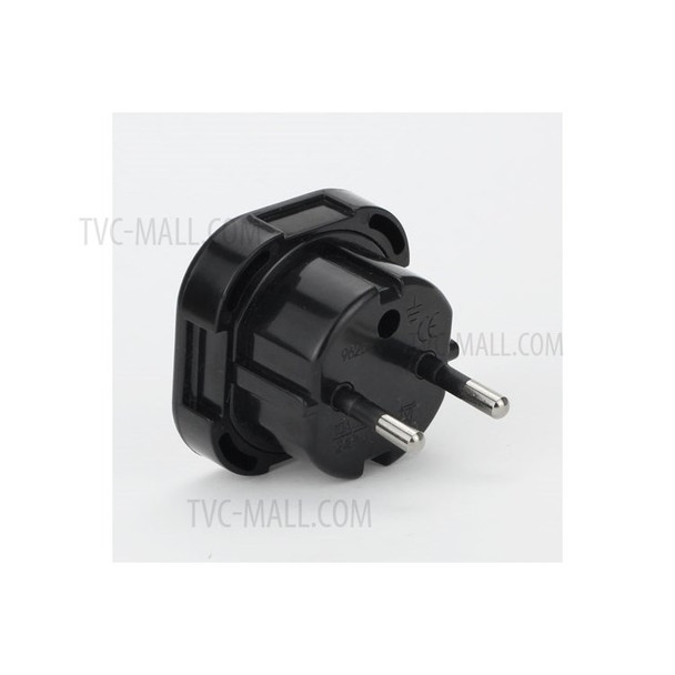 UK to EU AC Travel Power Socket Plug Adapter Converter - Black