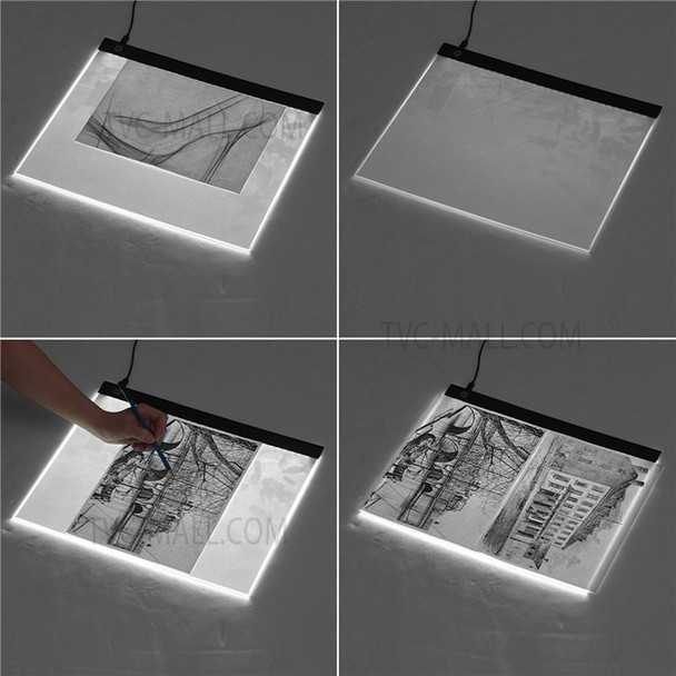 A3 Size LED Digital Tablet Copyboard Light Panel Light Pad Graphic Tablet with 3-level Dimmable Brightness for Tracing Drawing Copying Viewing Diamond Jewel Paint Supplies