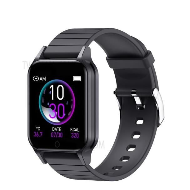 TB69 Smart Watch Health Temperature Monitoring Sports Tracker Bluetooth Waterproof Smart Bracelet - Black