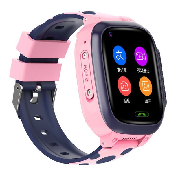 Y95H 1.33" Screen Kids Smartwatch 4G Phone Video Calling GPS Tracker Children Watch for Teen Students - Pink