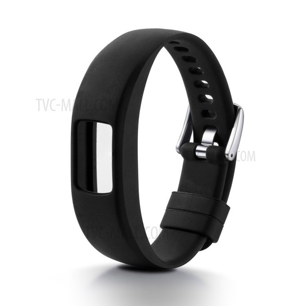 Flexible Adjustable Soft Silicone Watch Strap for Garmin Vivofit 4 - Size: S / Black