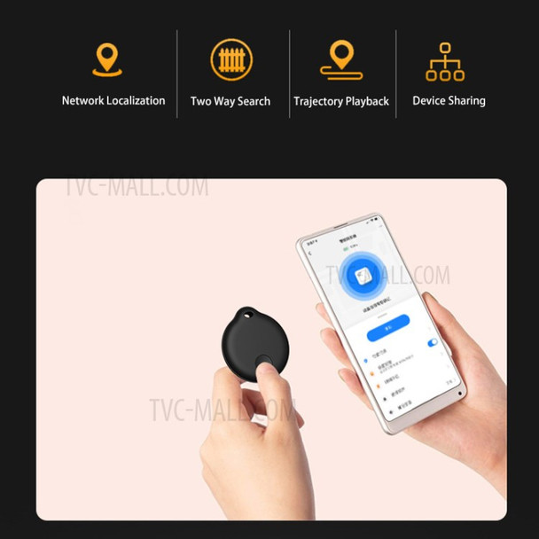 FD01 Tuya APP Control Smart Bluetooth Tracker Device Mini Tag Key Pet Child Location Finder - Black