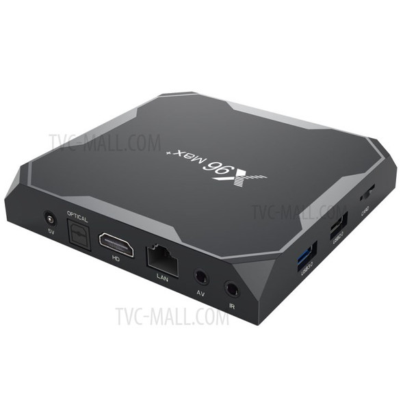 X96 MAX+ Amlogic S905X3 Quad Core Android 9.0 Bluetooth TV Box WiFi Media Player 4+64GB - EU Plug