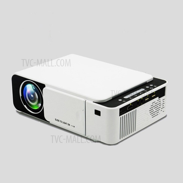 LED HD 1080P Projector T5 Home Theater with HDMI USB SD AV VGA Interface WiFi Version - EU Plug