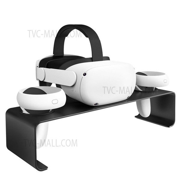 For Oculus Quest 2 Headset Holder VR Controller Mount Stand Desktop VR Accessories Storage Rack - Black