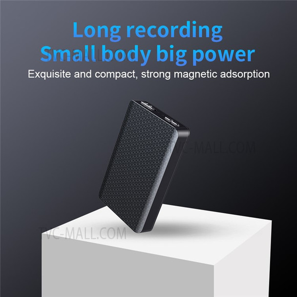 Q85 16GB Magnetic Adsorption Mini Audio Recorder 1750mAh Rechargeable Smart Voice-Activated Time Stamp DSP Noise Reduction Voice Recorder