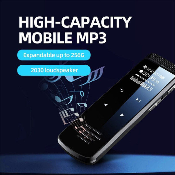 Q55 8GB Voice-to-Text Touch Screen Audio Recorder Zinc Alloy MP3 Playback One-Key Recording Voice Recording Device for Lectures Meetings Classes