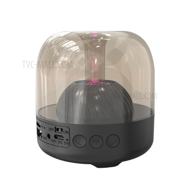 H092 Wireless Bluetooth Subwoofer Speaker with Colorful Light Aux-in/TF Card Music Player - Black